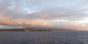 5日目　夕陽に照らされる積丹半島